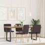 Sillas de comedor 4 unidades tela marrón oscuro de , Sillas de comedor - Ref: Foro24-3315278, Precio: 198,39 €, Descuento: %