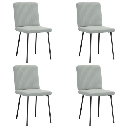 Sillas de comedor 4 unidades terciopelo gris claro de , Sillas de comedor - Ref: Foro24-3315286, Precio: 164,96 €, Descuento: %