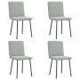 Sillas de comedor 4 unidades terciopelo gris claro de , Sillas de comedor - Ref: Foro24-3315286, Precio: 164,96 €, Descuento: %