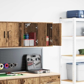 Armarios de pared 2 uds para garaje madera antigua madera de , Armarios industriales - Ref: Foro24-860622, Precio: 42,60 €, D...