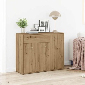 Aparador madera de ingeniería roble artisian 88x30x70 cm de , Aparadores - Ref: Foro24-861141, Precio: 103,12 €, Descuento: %
