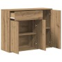Aparador madera de ingeniería roble artisian 88x30x70 cm de , Aparadores - Ref: Foro24-861141, Precio: 103,12 €, Descuento: %