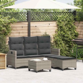 Set de sofás de jardín en forma de L con cojines 3 pzas gris de , Conjuntos de jardín - Ref: Foro24-3328640, Precio: 389,56 €...