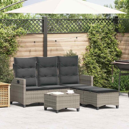 Set de sofás de jardín en forma de L con cojines 3 pzas gris de , Conjuntos de jardín - Ref: Foro24-3328640, Precio: 389,56 €...