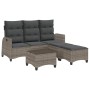 Set de sofás de jardín en forma de L con cojines 3 pzas gris de , Conjuntos de jardín - Ref: Foro24-3328640, Precio: 389,56 €...