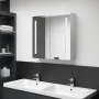 Armario de baño con espejo LED gris hormigón 62x14x60 cm de vidaXL, Tocadores de baño - Ref: Foro24-326518, Precio: 108,54 €,...