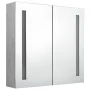 Armario de baño con espejo LED gris hormigón 62x14x60 cm de vidaXL, Tocadores de baño - Ref: Foro24-326518, Precio: 108,54 €,...