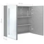 Armario de baño con espejo LED gris hormigón 62x14x60 cm de vidaXL, Tocadores de baño - Ref: Foro24-326518, Precio: 108,54 €,...