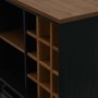 Vinoteca HALDEN con botelleros y puerta corredera negro pino de , Armarios para vino y licores - Ref: Foro24-4018448, Precio:...