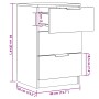 Mesita de noche madera de ingeniería envejecida 40x36x65 cm de , Mesitas de noche - Ref: Foro24-856932, Precio: 57,14 €, Desc...