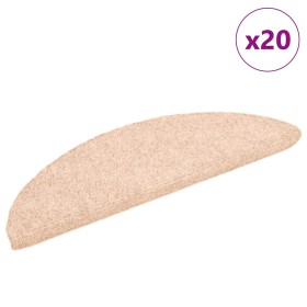 Alfombrilla autoadhesiva escalera 20 uds crema 56x17x3 cm de , Alfombrillas para escalones - Ref: Foro24-3365667, Precio: 48,...