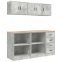 Armarios 6 uds para garaje madera de ingeniería ris hormigón de , Armarios industriales - Ref: Foro24-3328353, Precio: 303,01...