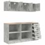 Armarios 6 uds para garaje madera de ingeniería ris hormigón de , Armarios industriales - Ref: Foro24-3328353, Precio: 303,01...