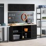 Armarios 6 uds para garaje madera de ingeniería negro de , Armarios industriales - Ref: Foro24-3328351, Precio: 343,13 €, Des...
