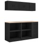Armarios 6 uds para garaje madera de ingeniería negro de , Armarios industriales - Ref: Foro24-3328351, Precio: 343,13 €, Des...