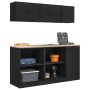 Armarios 6 uds para garaje madera de ingeniería negro de , Armarios industriales - Ref: Foro24-3328351, Precio: 343,13 €, Des...