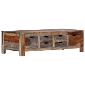 Mesa de centro madera maciza de acacia gris 100x50x30 cm en Mesas de centro | Comprar online en Foru.es