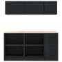Armarios 6 uds para garaje madera de ingeniería negro de , Armarios industriales - Ref: Foro24-3328351, Precio: 343,13 €, Des...