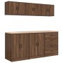 Garage Cabinets 6 pcs Brown Oak Engineered Wood de , Armarios industriales - Ref: Foro24-3328347, Precio: 409,21 €, Descuento: %