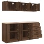 Garage Cabinets 6 pcs Brown Oak Engineered Wood de , Armarios industriales - Ref: Foro24-3328347, Precio: 409,21 €, Descuento: %