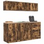 Armarios 6 uds para garaje madera ingeniería roble ahumado de , Armarios industriales - Ref: Foro24-3328345, Precio: 448,97 €...