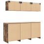 Armarios 6 uds para garaje madera ingeniería roble ahumado de , Armarios industriales - Ref: Foro24-3328345, Precio: 448,97 €...