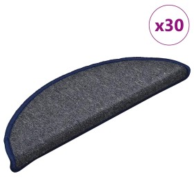 Alfombrilla escalera 30 uds gris oscuro y azul 56x17x3 cm de , Alfombrillas para escalones - Ref: Foro24-3365743, Precio: 94,...