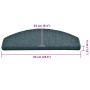 Alfombrilla escalera 30 uds verde oscuro 65x24x4 cm de , Alfombrillas para escalones - Ref: Foro24-3365757, Precio: 125,37 €,...