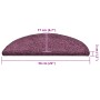 Alfombrilla escalera 30 uds morado oscuro 56x17x3 cm de , Alfombrillas para escalones - Ref: Foro24-3365811, Precio: 130,17 €...