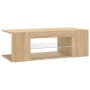 Mueble de TV con luces LED roble Sonoma 90x39x30 cm de vidaXL, Muebles TV - Ref: Foro24-804241, Precio: 50,47 €, Descuento: %