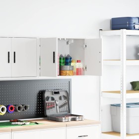 Armario de pared para garaje madera de ingeniería blanco de , Armarios industriales - Ref: Foro24-860643, Precio: 50,03 €, De...