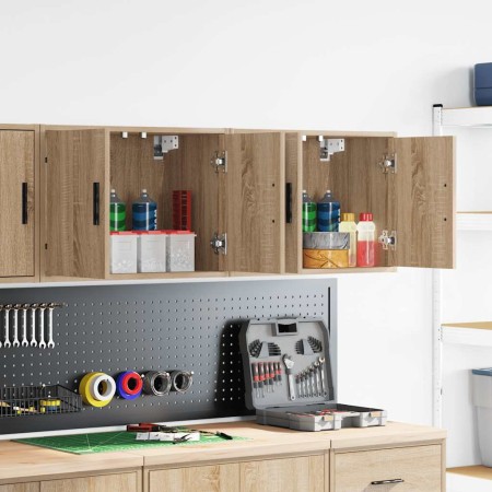 Armarios de pared 2 uds para garaje madera de ingeniería de , Armarios industriales - Ref: Foro24-860648, Precio: 77,32 €, De...