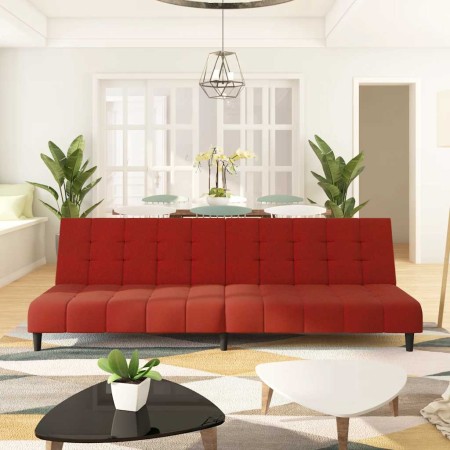 Sofá cama de 2 plazas terciopelo color vino tinto de , Sofás - Ref: Foro24-375768, Precio: 213,15 €, Descuento: %