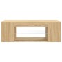 Mueble de TV con luces LED roble Sonoma 90x39x30 cm de vidaXL, Muebles TV - Ref: Foro24-804241, Precio: 50,47 €, Descuento: %