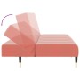 Sofá cama de 2 plazas terciopelo rosa de , Sofás - Ref: Foro24-375878, Precio: 235,08 €, Descuento: %