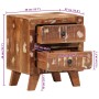 Mesilla de noche 2 uds 40x32x46 cm madera maciza reciclada de , Mesitas de noche - Ref: Foro24-4104514, Precio: 226,62 €, Des...