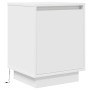 Mesillas de noche con luces LED 2 uds blanco 38x34x50 cm de , Mesitas de noche - Ref: Foro24-861266, Precio: 83,70 €, Descuen...