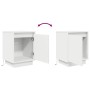 Mesillas de noche con luces LED 2 uds blanco 38x34x50 cm de , Mesitas de noche - Ref: Foro24-861266, Precio: 83,70 €, Descuen...