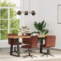 Sillas de comedor 4 unidades cuero sintético marrón brillante de , Sillas de comedor - Ref: Foro24-3315678, Precio: 244,14 €,...