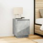 Mesitas de noche con luces LED 2 uds gris hormigón 38x34x50 cm de , Mesitas de noche - Ref: Foro24-861272, Precio: 85,55 €, D...