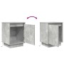 Mesitas de noche con luces LED 2 uds gris hormigón 38x34x50 cm de , Mesitas de noche - Ref: Foro24-861272, Precio: 85,55 €, D...