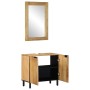 Conjunto de muebles de baño 2 uds marrón madera maciza de mango de , Muebles de baño - Ref: Foro24-3310006, Precio: 211,34 €,...