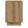 Mesitas de noche con luces LED 2 uds roble artisan 38x34x50 cm de , Mesitas de noche - Ref: Foro24-861300, Precio: 110,45 €, ...