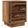 Mesillas de noche con luces LED 2 uds madera vieja 38x34x50 cm de , Mesitas de noche - Ref: Foro24-861298, Precio: 97,99 €, D...