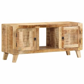 Mueble de TV madera maciza de mango rugosa 105x46x32 cm de , Almacenamiento para CD y DVD - Ref: Foro24-4104521, Precio: 223,...