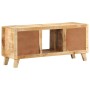 Mueble de TV madera maciza de mango rugosa 105x46x32 cm de , Almacenamiento para CD y DVD - Ref: Foro24-4104521, Precio: 223,...