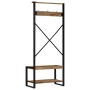 Perchero de madera maciza de mango rugoso 80x40x190 cm de , Estantes y estanterías - Ref: Foro24-4015961, Precio: 144,22 €, D...