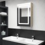 Armario de baño con espejo y LED blanco y roble 50x13x70 cm de vidaXL, Tocadores de baño - Ref: Foro24-326493, Precio: 143,94...