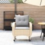 Silla mecedora de jardín con cojines ratán sintético beige de , Sillas de jardín - Ref: Foro24-4104196, Precio: 118,07 €, Des...