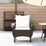 Silla mecedora de jardín con cojines ratán sintético marrón de , Sillas de jardín - Ref: Foro24-4104194, Precio: 121,06 €, De...